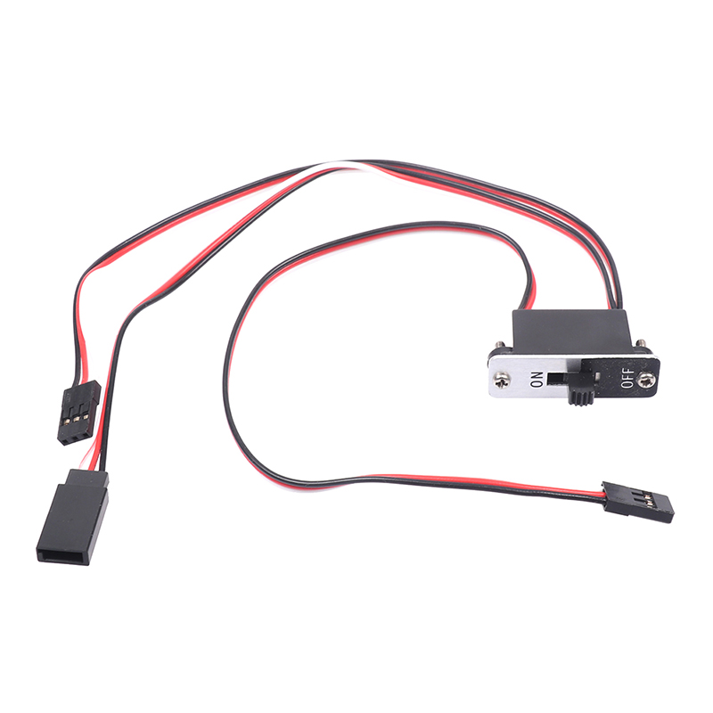 1 interruptor RC de encendido y apagado con enchufe macho de repuesto resistente con conector FUTABA interruptor de alimentación para coche RC barco RC avión 25cm
