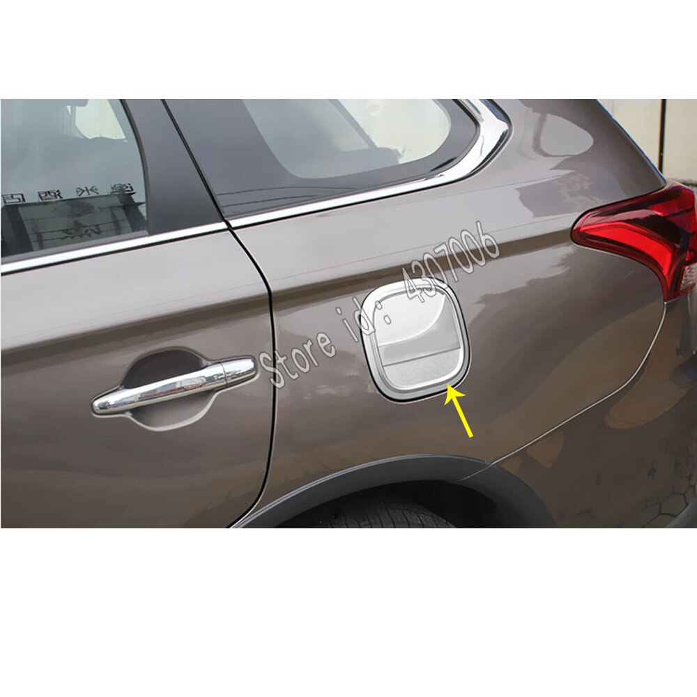 Autosticker gas/brandstof/olie tank afdekkap abs chrome lamp frame trim onderdelen 1 st voor mitsubishi outlander