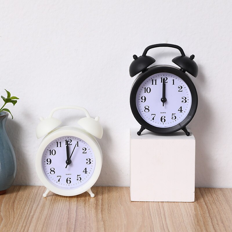 Bedroom Little Alarm Clock Students Mute Bedside Clock Cool Lazy Simple Clock CHILDREN'S Cartoon Alarm