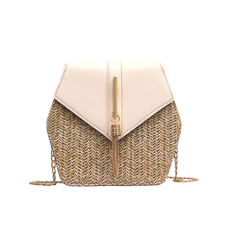 petit sac nouvelle plage paille sac chaîne sac de messager gland femmes en cuir bandoulière sac à bandoulière sac à main sacs à main