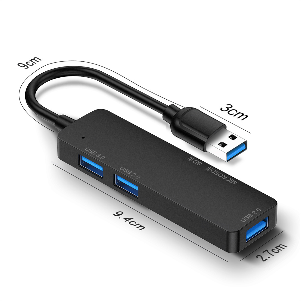 Lecteur de carte HUB USB 3.0 à 3 ports USB C type c répartiteur Mini lecteur de cartes 2 en 1 pour SD TF Micro SD pour Windows Vist