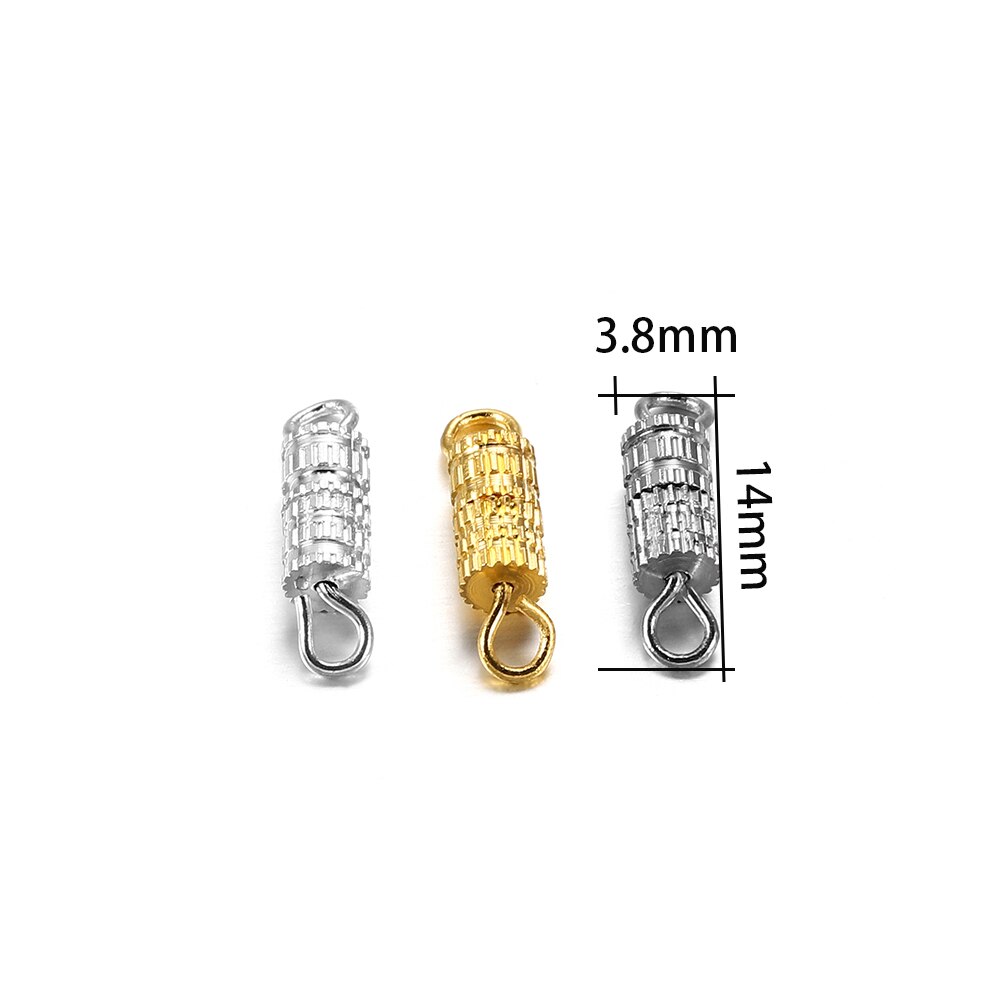 30pcs Buckle Closed Magnetism Screw Clasps Cylinder Strong Buckle Bracelet Connectors For DIY Jewelry Making Finding Accessories