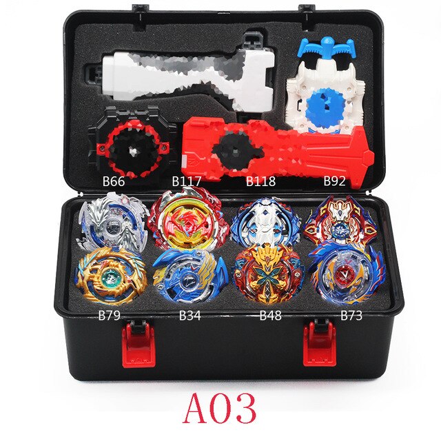 Originale Blayblade Top Beyblade Burst B-129 B125 con lanciatore Bayblade Bey lama metallo plastica fusione 4d giocattoli regalo per i bambini: A03