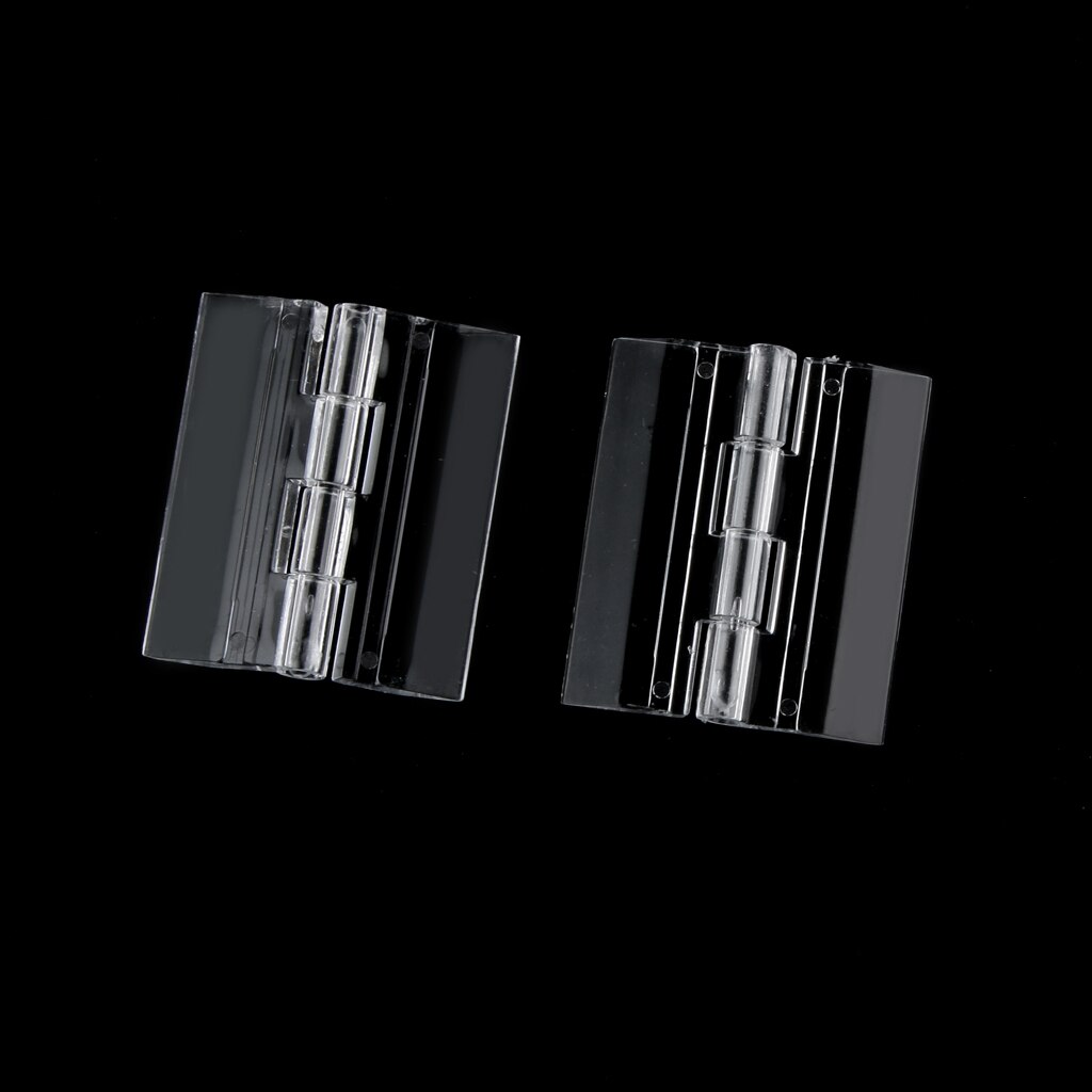 Porte pliante en plastique acrylique transparent | 45x38mm, Piano plexiglas Pack de 2