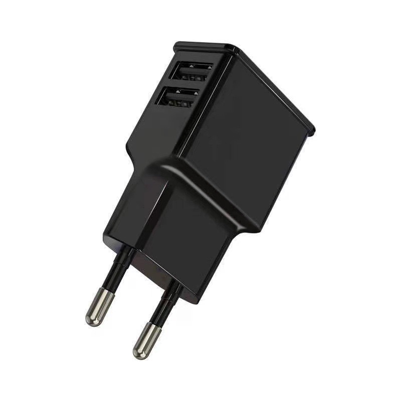 5V 2A USB Charger Travel Wall Charging Head Mobile Phone Dual USB Charger AC Adapter Portable EU Plug For iPhone Xiaomi Realme: green