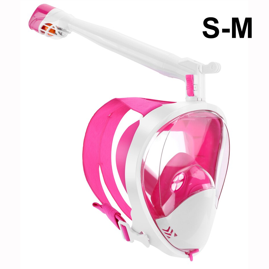 Snorkel Mask Scuba Underwater Diving Mask 360 Degree Rotate Full Face Snorkeling Masks 180 View Anti-fog Anti-Leak: Color 5 S-M