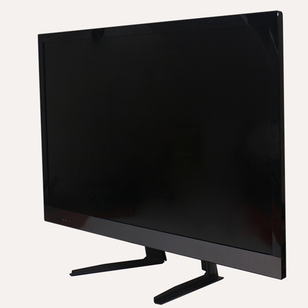 Easy Install Multi Hole Table Top Triangle Stable Durable TV Stand Base Universal Adjustable With Screws Mount Home Black Steel