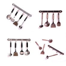 5 Stk/set 1:12 Poppenhuis Miniatuur Metalen Keukengerei Brons Poppenhuis Model Cook Set Klassieke Keuken Levert Onderdelen Speelgoed Hobby