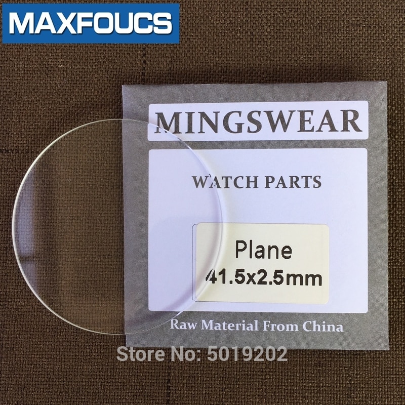 Flach 2,5mm dicke Durchmesser 40mm ~ 45mm Uhr glas teile runde glatte Flugzeug Mineral glas, 1 stück