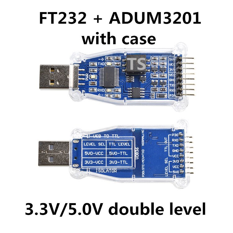 FT232 / CH340 / CP2102 USB to TTL USB to serial UART module FT232RL voltage isolation signal isolation Four level: FT232. 2 level case