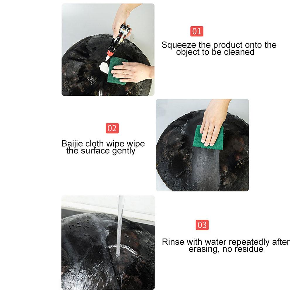 Metal Rust Remover Kitchen Stainless Steel Pot Bottom Burn Marks Dirt Cleaner