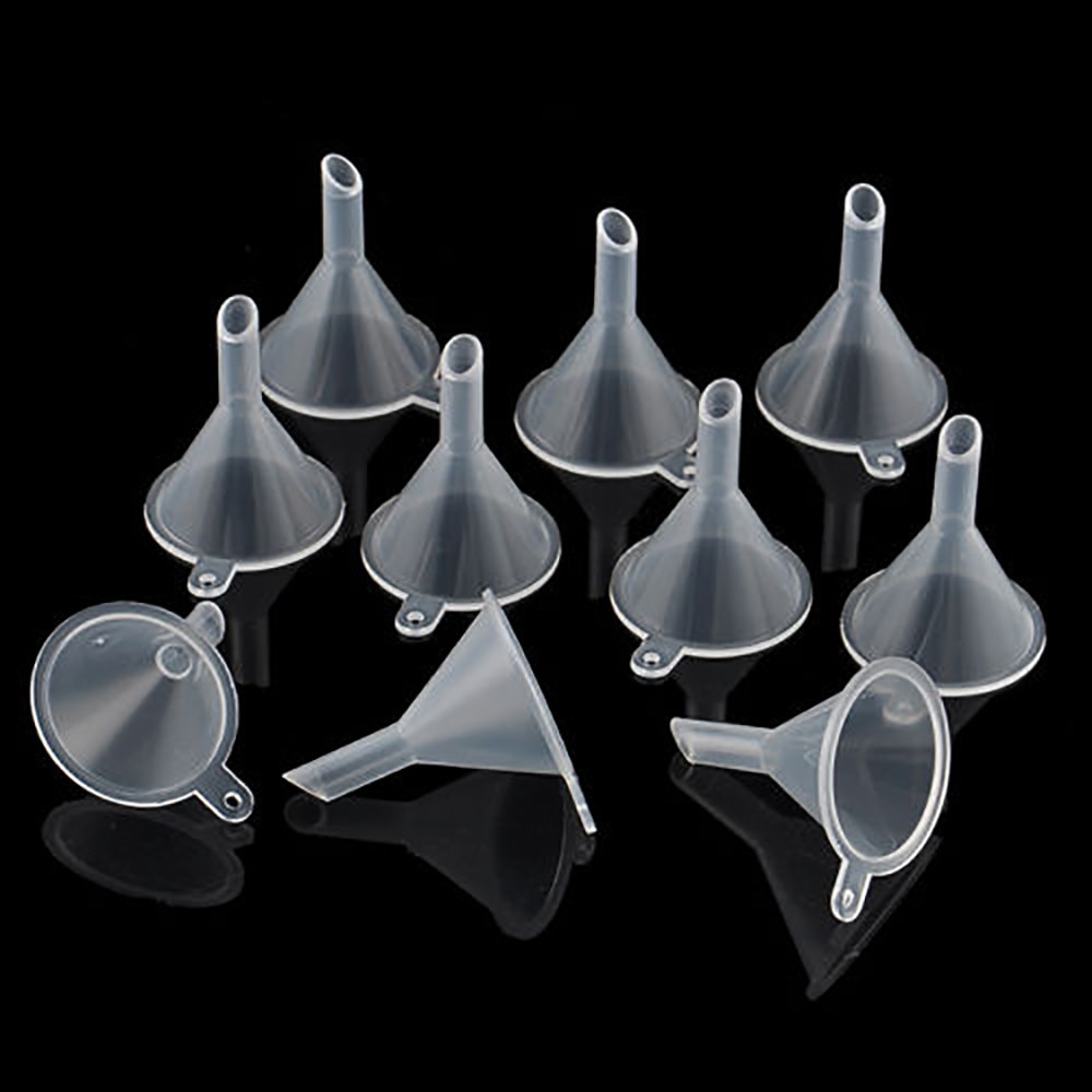 10 Stuks Plastic Kleine Trechters Keuken Kleine Plastic Voor Parfum Diffuser Fles Mini Vloeibare Olie Trechters Labs: Default Title