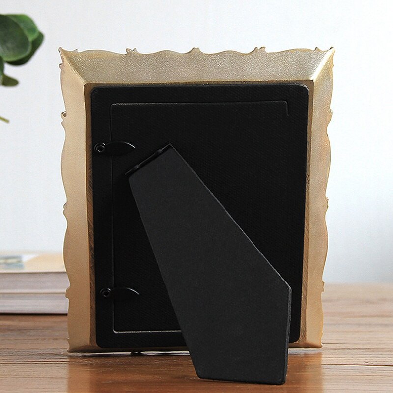 Resin Frame Square Stand Photo Frames Flower Pattern Decoration Photograph Certificates Wedding Photo Show Home Decor