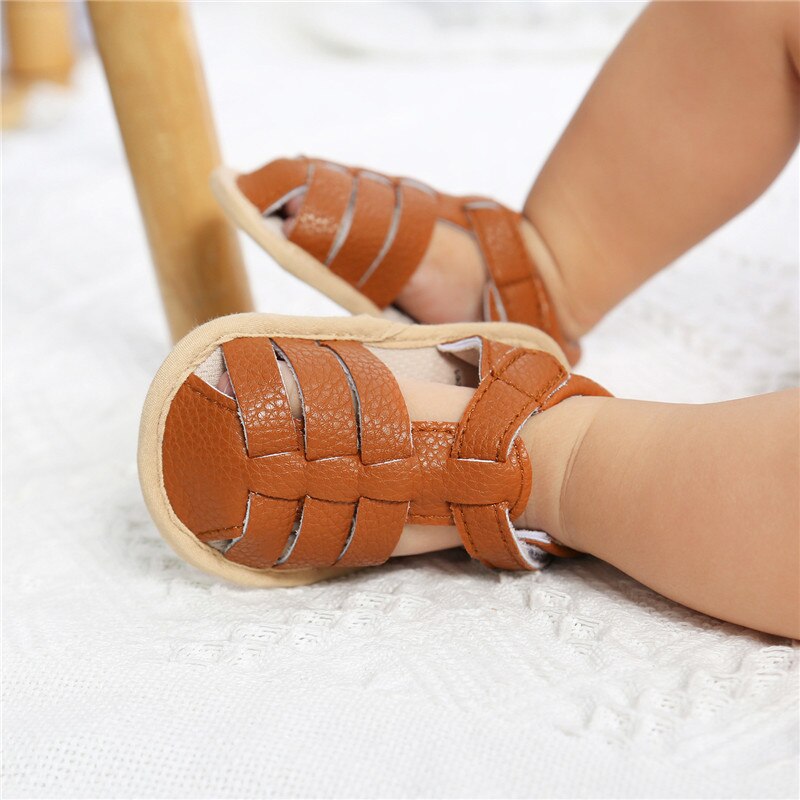 Mode Pu Baby Antislip Sandalen Zomer Kinderen Jongens Meisje Gesloten Teen Wandelschoenen 0-18 Maanden Baby sandalen Детские Сандалии