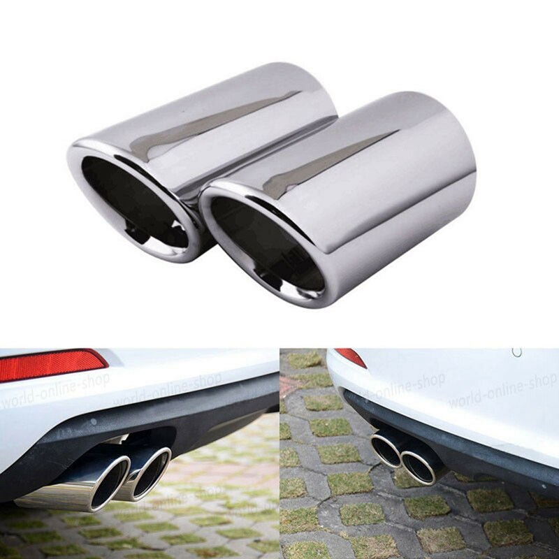 2 sztuk/zestaw chromowanie tłumik wydechowy ze stali nierdzewnej końcówki rur dla-A1 A3 A4 TT