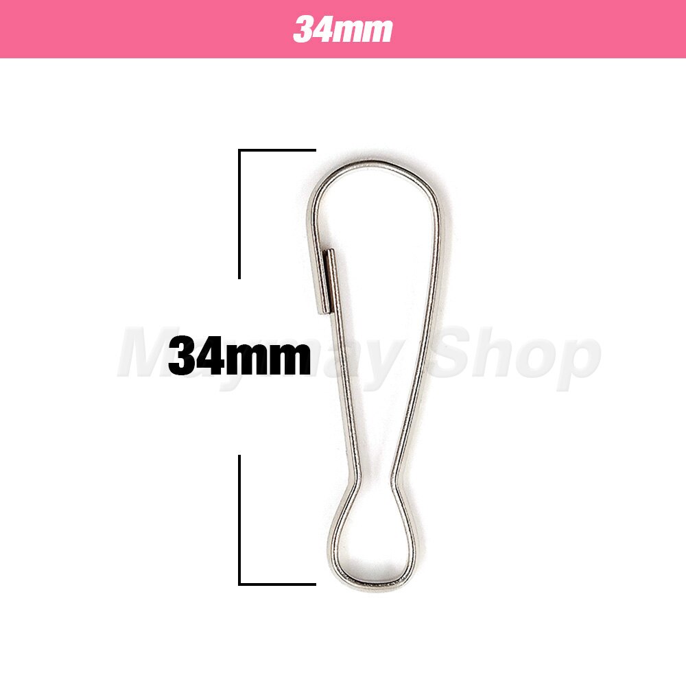 100Pcs Spring Clip Hooks Snap Buckle Metal For Purse Zipper Pull Lanyards Paracord Badge Keyring Keychain Accessory: Black Nickel