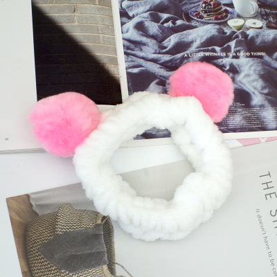 plusieurs styles mignon élastique oreilles de chat bandeaux pour femmes filles maquillage visage lavage bandeau coiffure casque accessoire de cheveux: MULTI