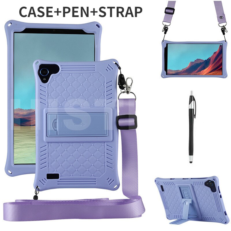 Pro Samsung Galaxis Tab A8 SM-T290 SM-T295 8.0" Tablette PC Sanft Shockproof Silizium Startseite Fall mit Rückseite Kickstand: FG-PS-PR