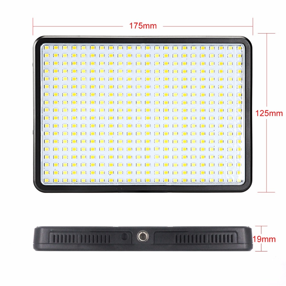 Lámpara de luz LED regulable para cámara Canon, Nikon, Pentax, DSLR, 30W, 5600K/3200K, 396 bombillas