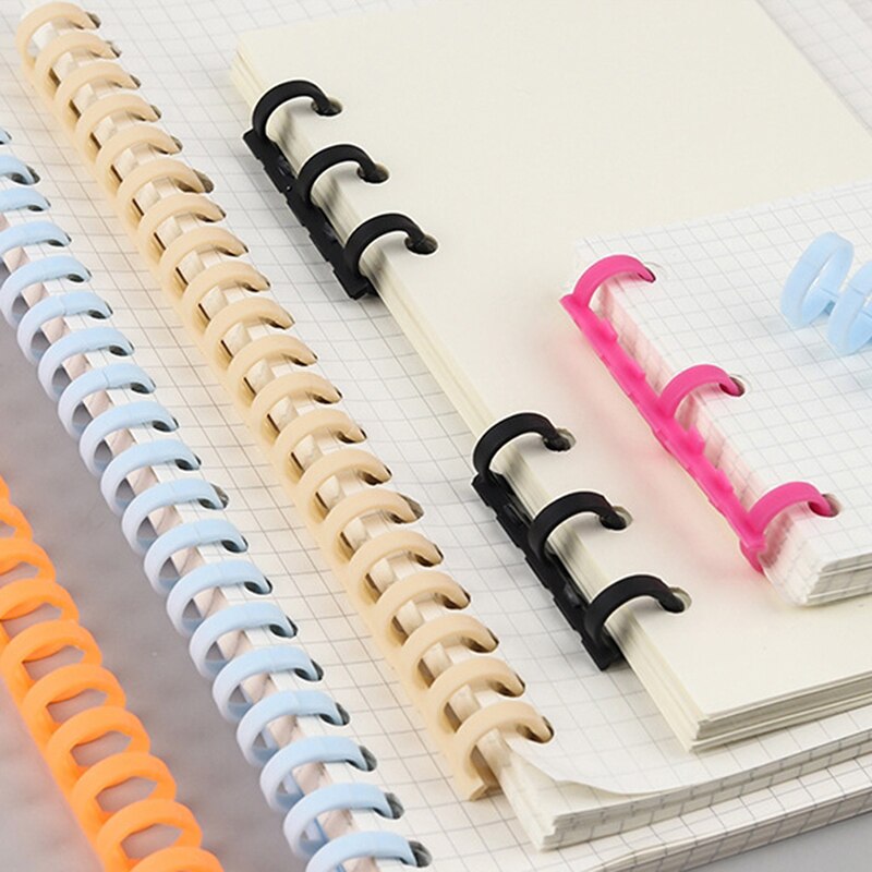Loose-leaf Plastic Binding Ring Spring Spiral Rings for 30 Holes A4 A5 A6 Paper Notebook Stationery Office Supplies