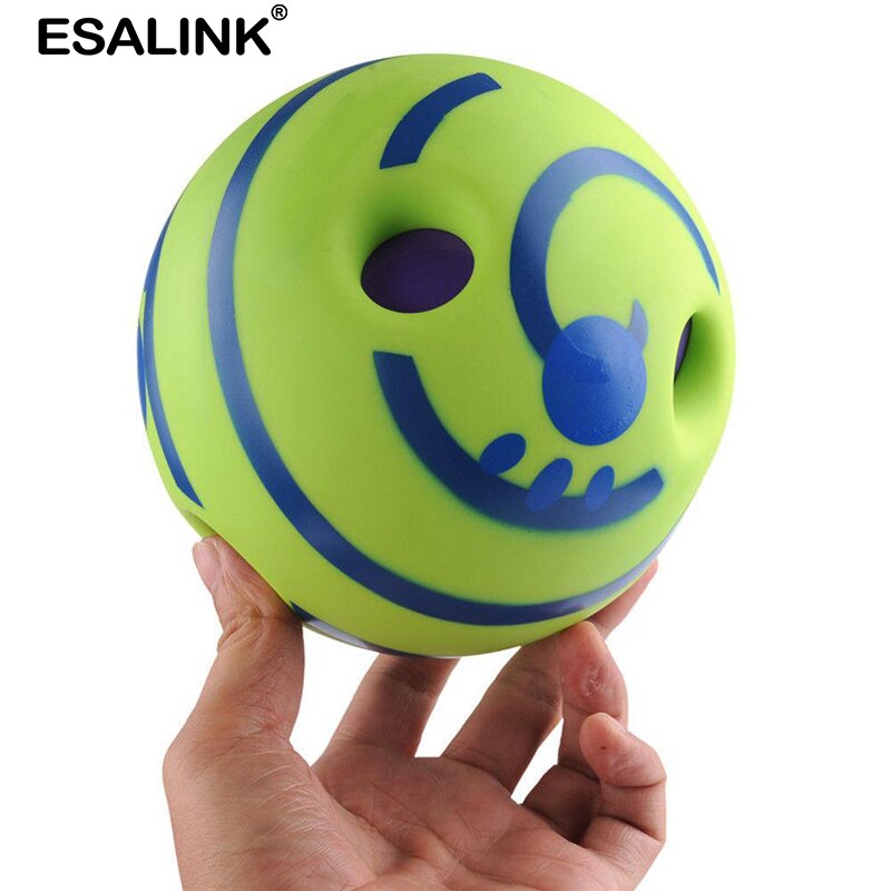 Esalink 15cm wobble wag fnise kugle hund lyd legetøj kæledyr legetøj hoppe interaktiv tygle legetøj børn legetøjskugle til hundetræning