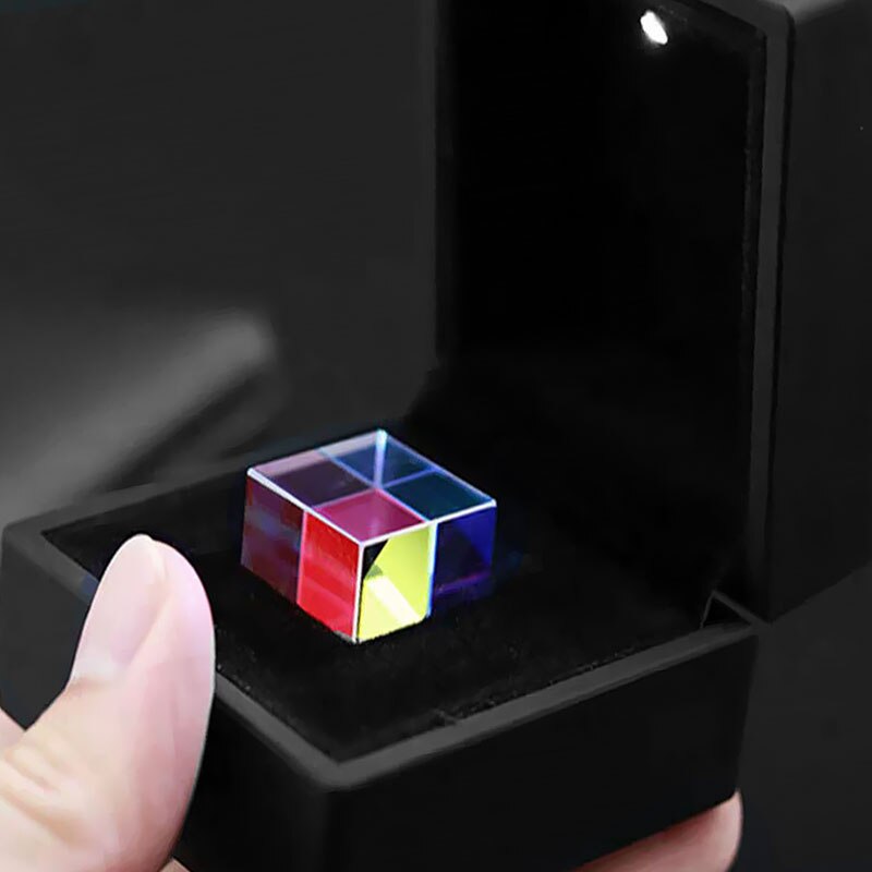 Glass prism color prism optical glass optical experiment instrument six-sided bright light teaching tool birthday