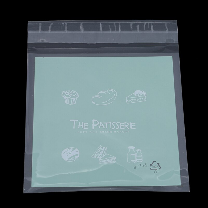 100 stks/pak 10x10cm Cupcake Wrapper Zakken Leuke Zoete Food Biscuit Zak Plastic Materiaal zelfklevende bag
