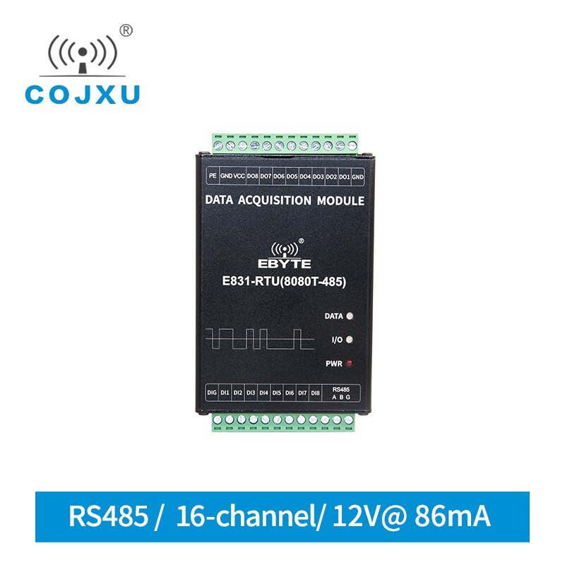 RS485 Modbus Digitale Menge 16 Kanal Eingang Relais Ausgang RTU Trockenen Kontaktieren Erwerb IO Regler COJXU E831-RTU(8080T-485)