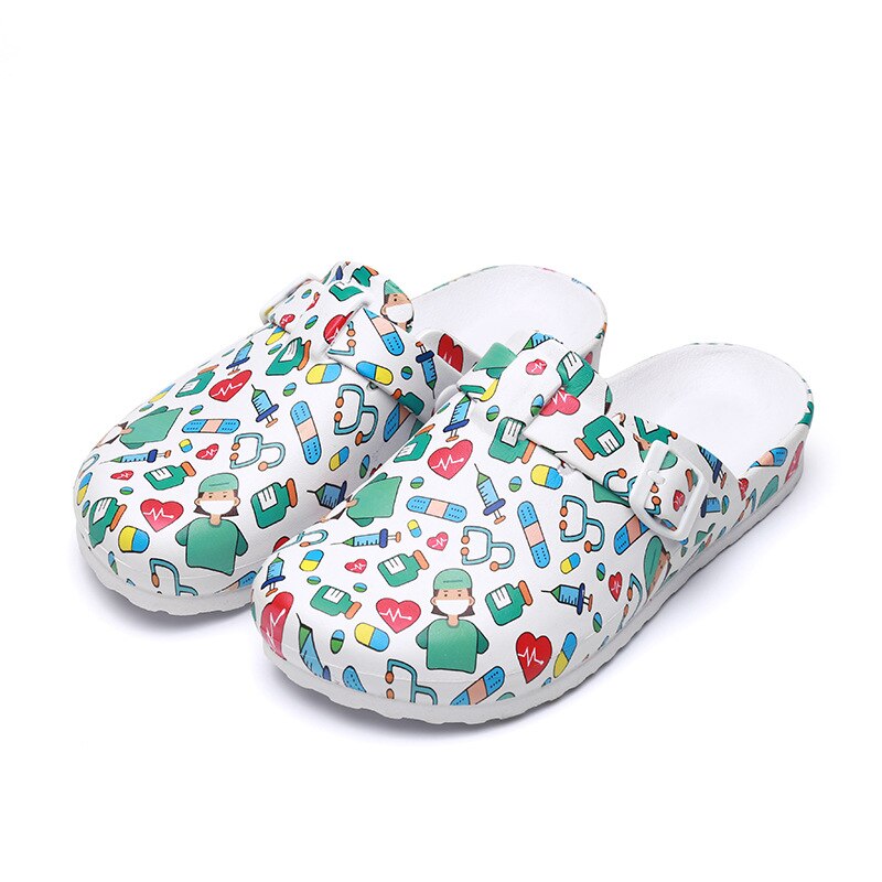 Om skrubba toffel kvinnor eva halkfria träskor skrubbar skor arbete ammande spa skönhetssalong skor bekväma ingen lukt: Medicinska ritningar / 39