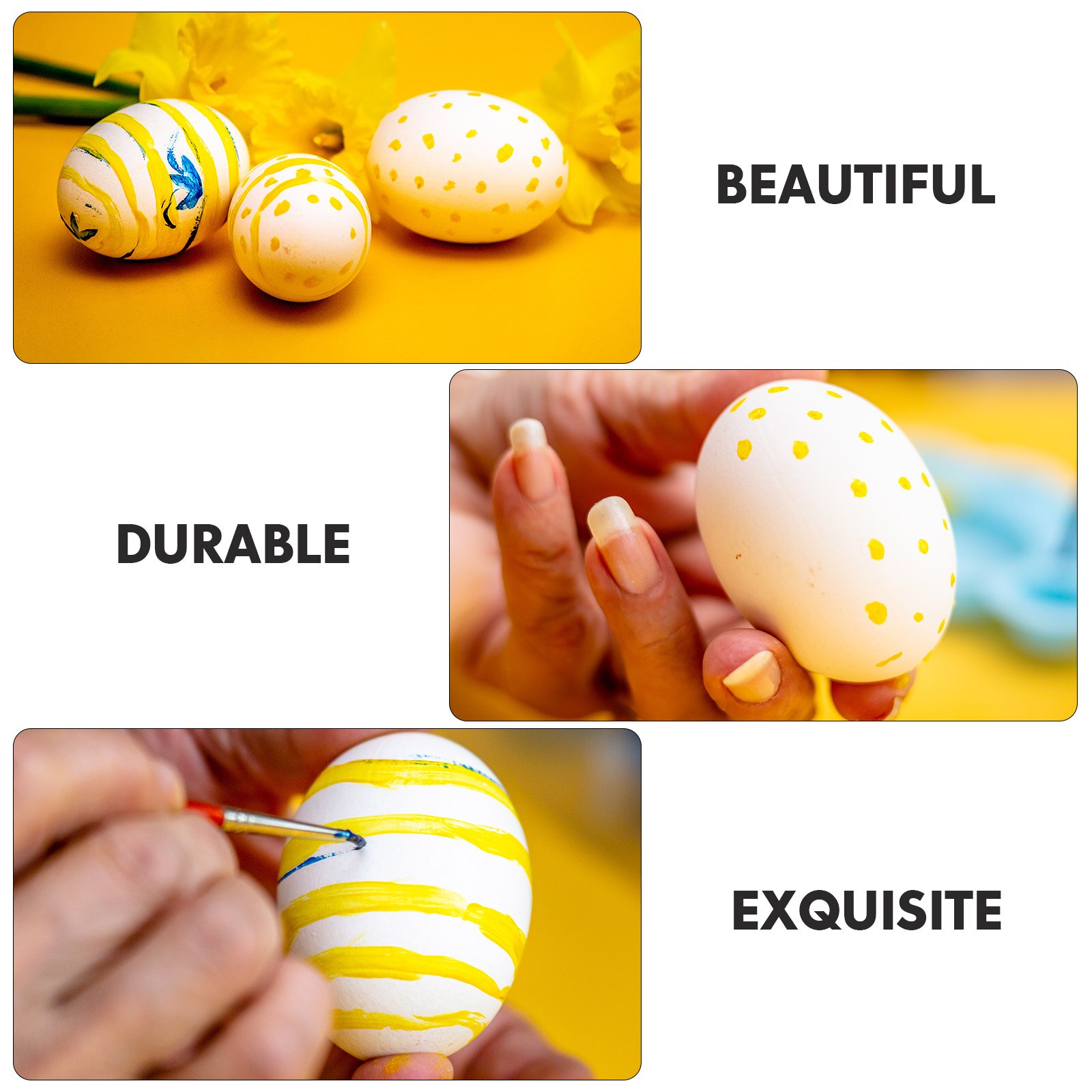 1 Set Easter Egg Paint Kit Hanging Plastic Eggs DIY Easter Eggs for Kids Painting