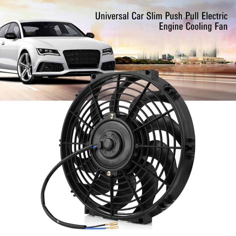 12 inch 12V Universal Car radiator fan Slim Push Pull Electric Engine Cooling Fan 12V with Mounting Kit