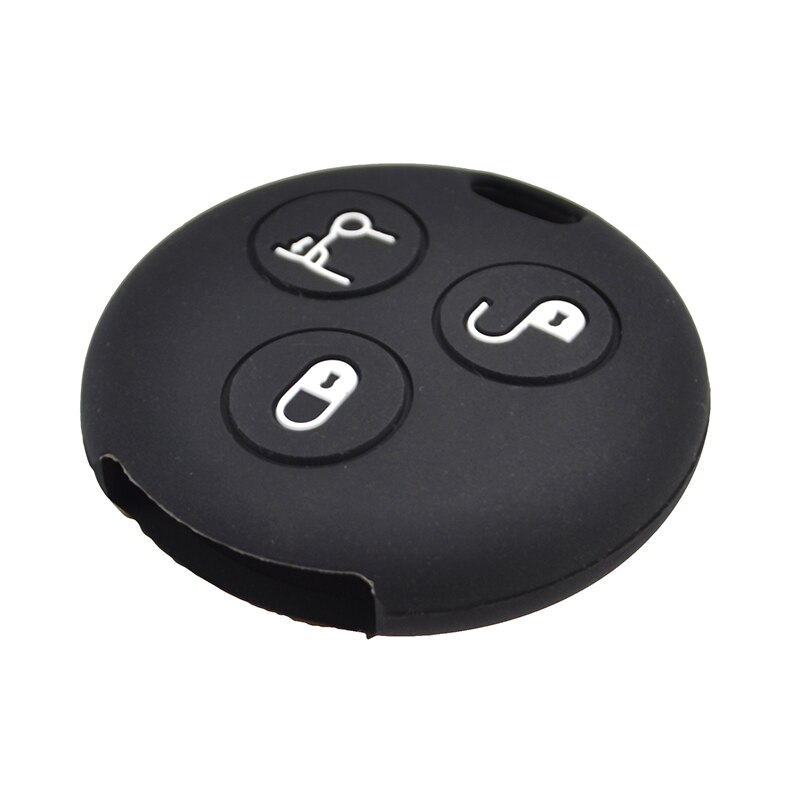 For Smart Fortwo City Roadster Forfour Silicone Car Key Case Cover Keyless Fob Shell Skin Keyring Key Chain Holder Protector