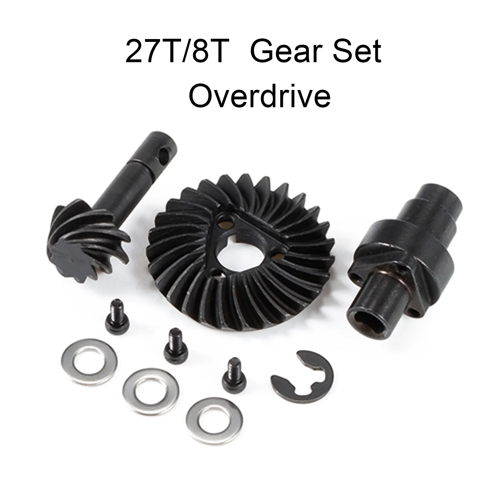 Juego de engranajes cónicos helicoidales Overdrive Underdrive 24/8T 27/8T 30/8T 33/8T para Axial SCX10 Pro SCX10 II AR44 SCX10 III AR45 Capra F9: YELLOW