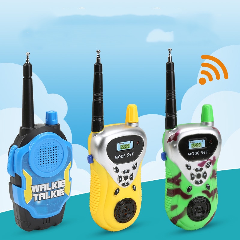 2 stk elektrisk walkie-talki langtrækkende trådløs samtale børn leger huslegetøj elektronisk interphone fødselsdag til barn