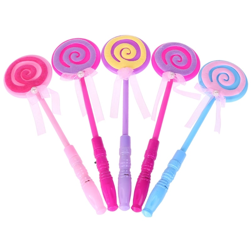 LED Lollipop Fee Prinses Wand Flash Light Glow Stick Party Benodigdheden Lamp Speelgoed