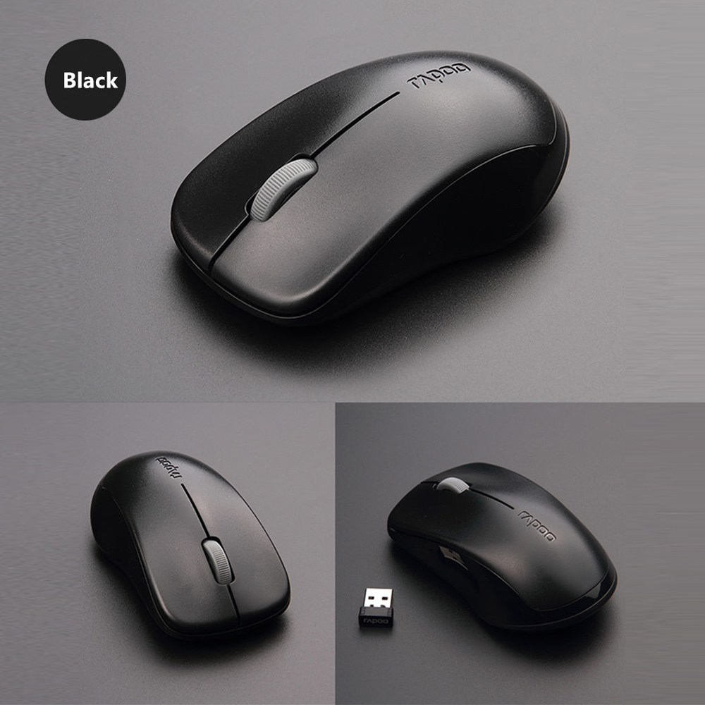 Rapoo – souris optique de jeu silencieuse sans fil, 1000 DPI, bouton muet, pour Macbook, PC, ordinateur portable