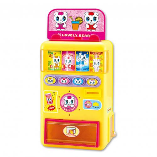 Pretend Play Simulation Carts Vending Machine Candy Cart Ice Cream Drink Interactive Toys for Children Girls: YELLOW