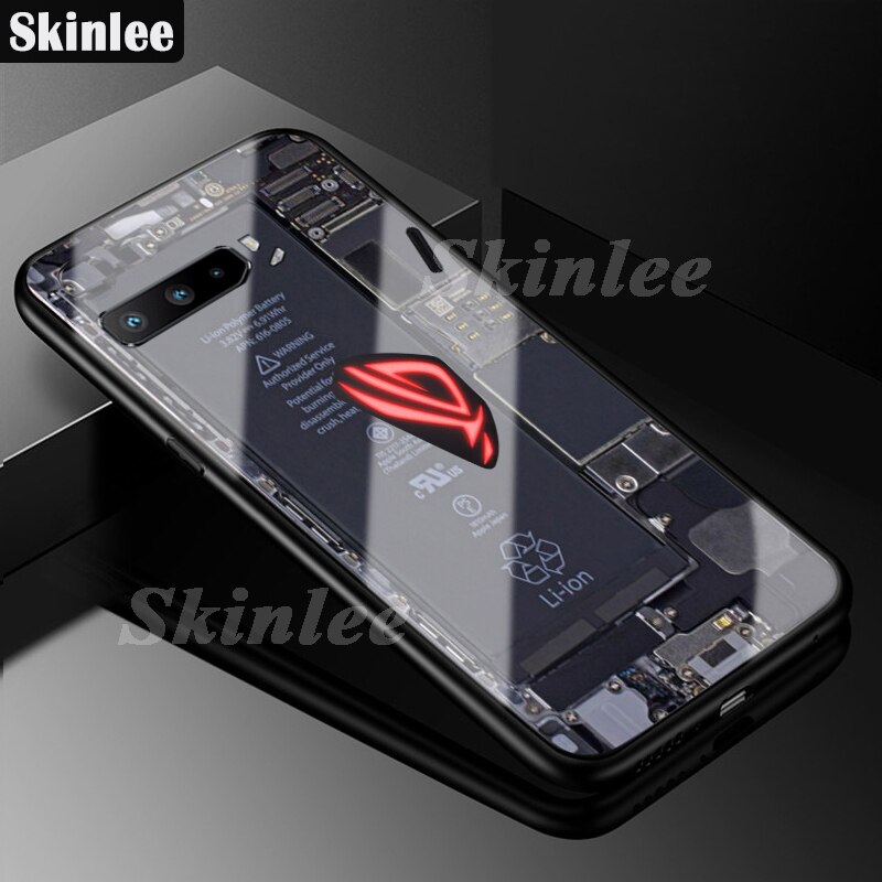 Skinlee Voor Asus Rog Telefoon 3 Case Explorer Geschilderd Gehard Glas Silicon Cover Voor Asus Rog 3 Hard Case: Pattern 2