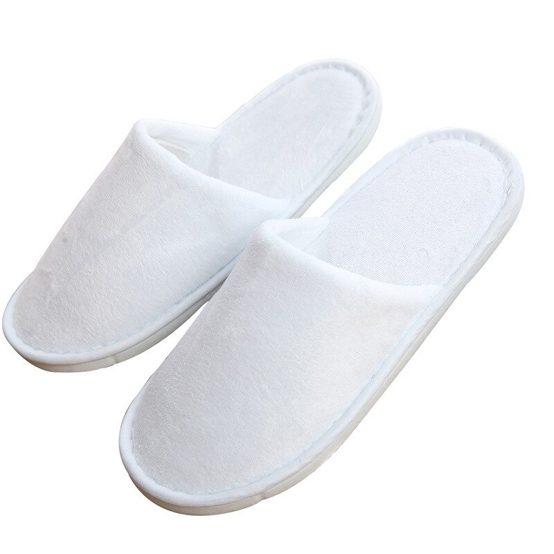 10 Pcs Children Hotel Guest Room Slippers Articles Disposable Kids Live With Family Tourism Baby Slipper White Shoes: Default Title