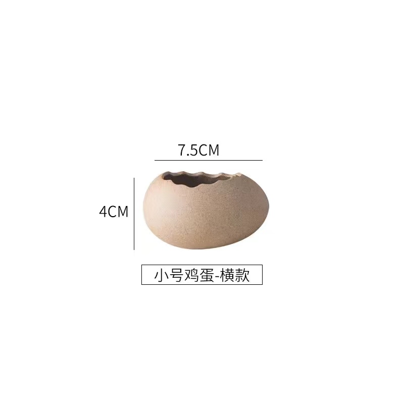 Bird's Nest Broken Eggshell Cup Ceramics Dessert Bowl For Steamed Egg Bowls Restaurant Decor Display: SKY BLUE