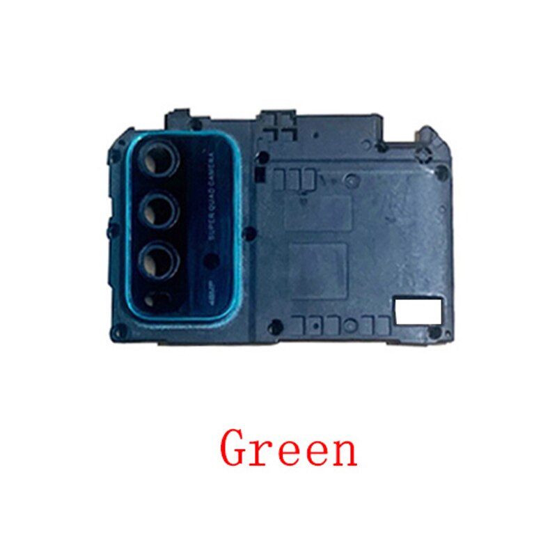 Rear Back Camera Lens with Frame Holder For Xiaomi Redmi 9T Camera Frame Repair Spare Replacement Parts: Green