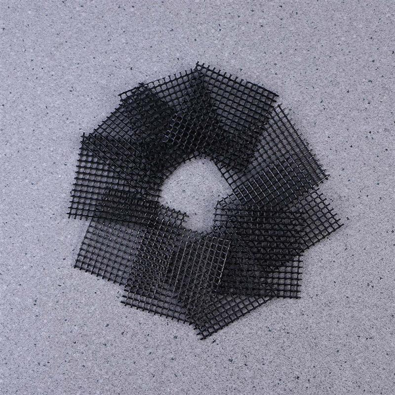 100 stk plastik blomsterpotte mesh pad bund gittermåtte forhindrer jordtab lækagesikker pad anti-korrosions åndbart net