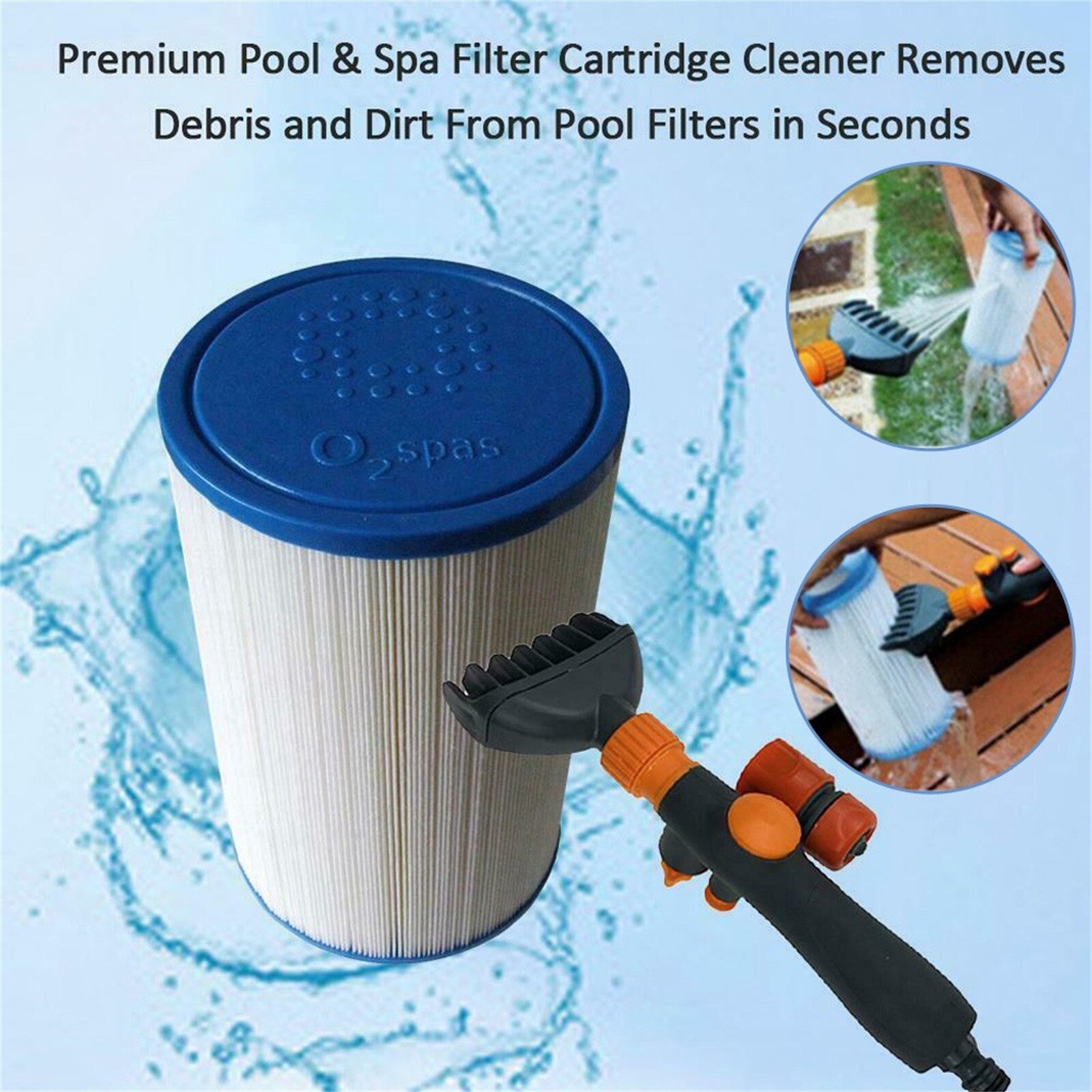 1 Pcs Handheld Filter Element Flushing Pool Filter Cleaner Cleaning Brush Hand-held Filter Element Filter Rinsing Tool #ZER
