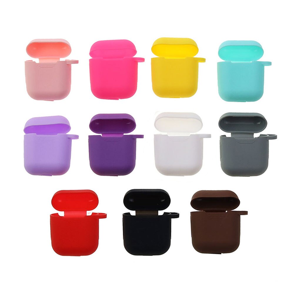 Voor Airpods 1/2 Zachte Siliconen Oortelefoon Cover Air Pods Case Earpods Accessoires Headset Beschermhoes Apple Air Pods Case