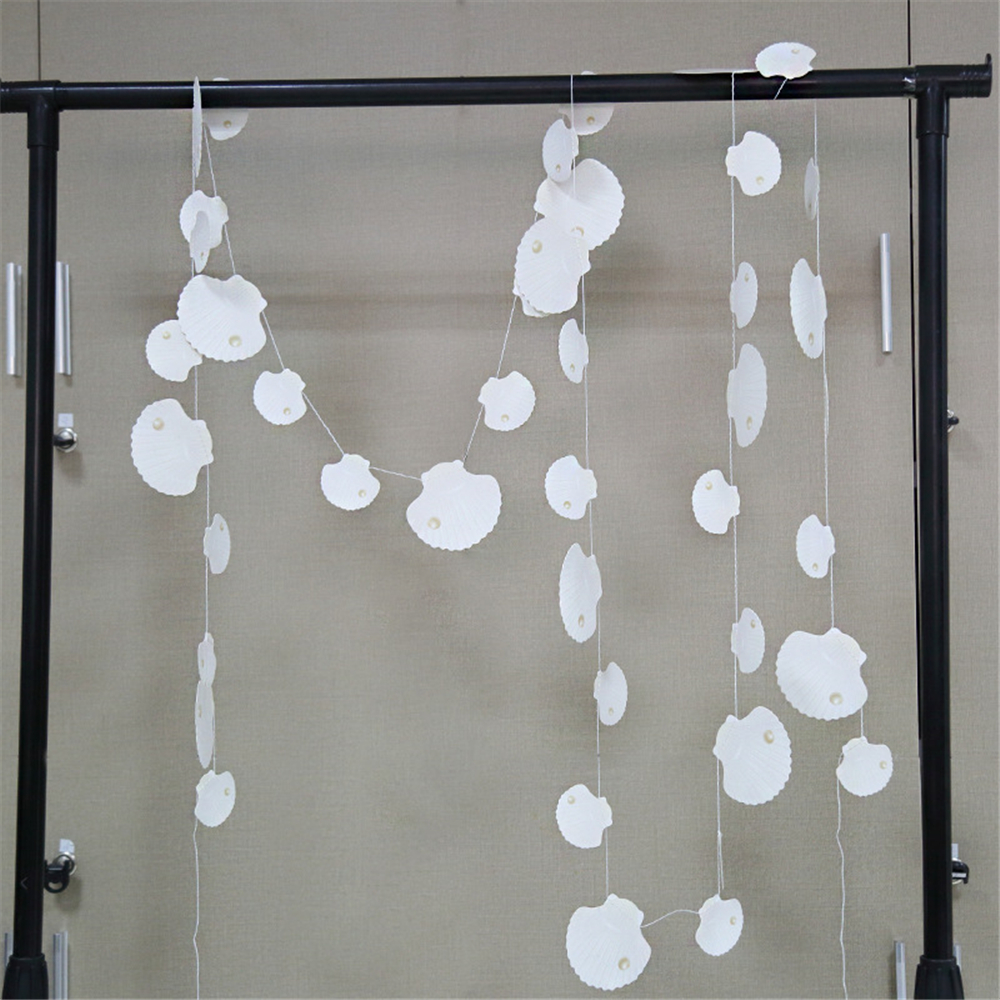 3M White Starfish Seashell Bubble Garland Under The Sea Mermaid Party Decorations Ocean Animal Cutouts Hanging Banners: shell