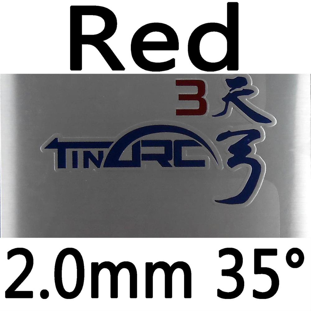 Original DHS TinArc 3 TinArc3 TinArc III pips-in table tennis pingpong rubber with sponge: red 2.0mm H35