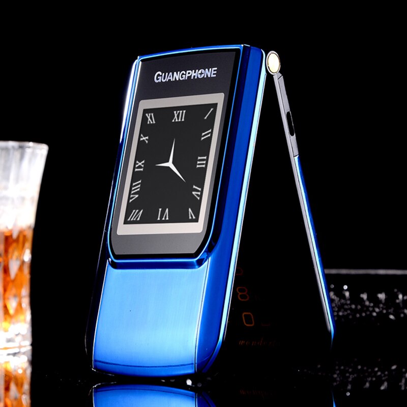 E9 Ouderen Clamshell Mobiele Telefoon Dual Screen Dual-kaart Dual Standby Dual Standby Duurzaam Movie Koning: add 4G TF card / blue