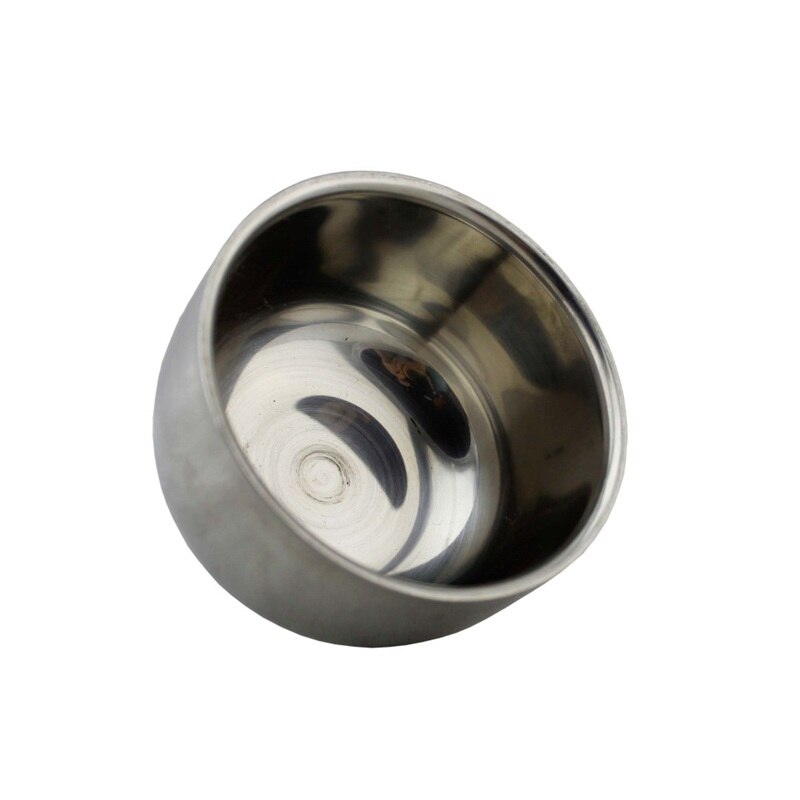 Double Stainless steel shiny shaving bowl shave soap mug