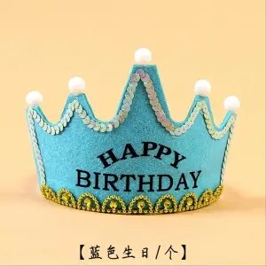 Chapeau lumineux de nuit pour anniversaire | Chapeau de princesse pour roi, chapeau pour fête d'anniversaire, chapeau de gâteau de joyeux anniversaire, lumineux et scintillant, pour enfants d'âge adulte E11089: 2