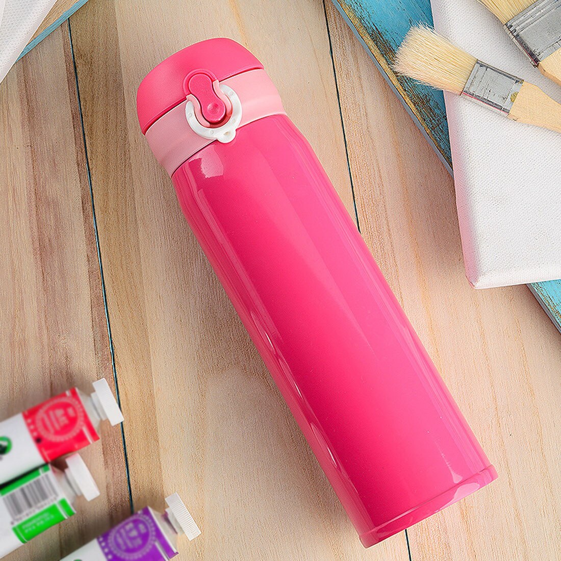 500ml termos robić herbaty z filtrem kubek termiczny ze stali nierdzewnej kubek robić kawy butelka wody gabinet biznes Dom Thermoes: róża czerwony